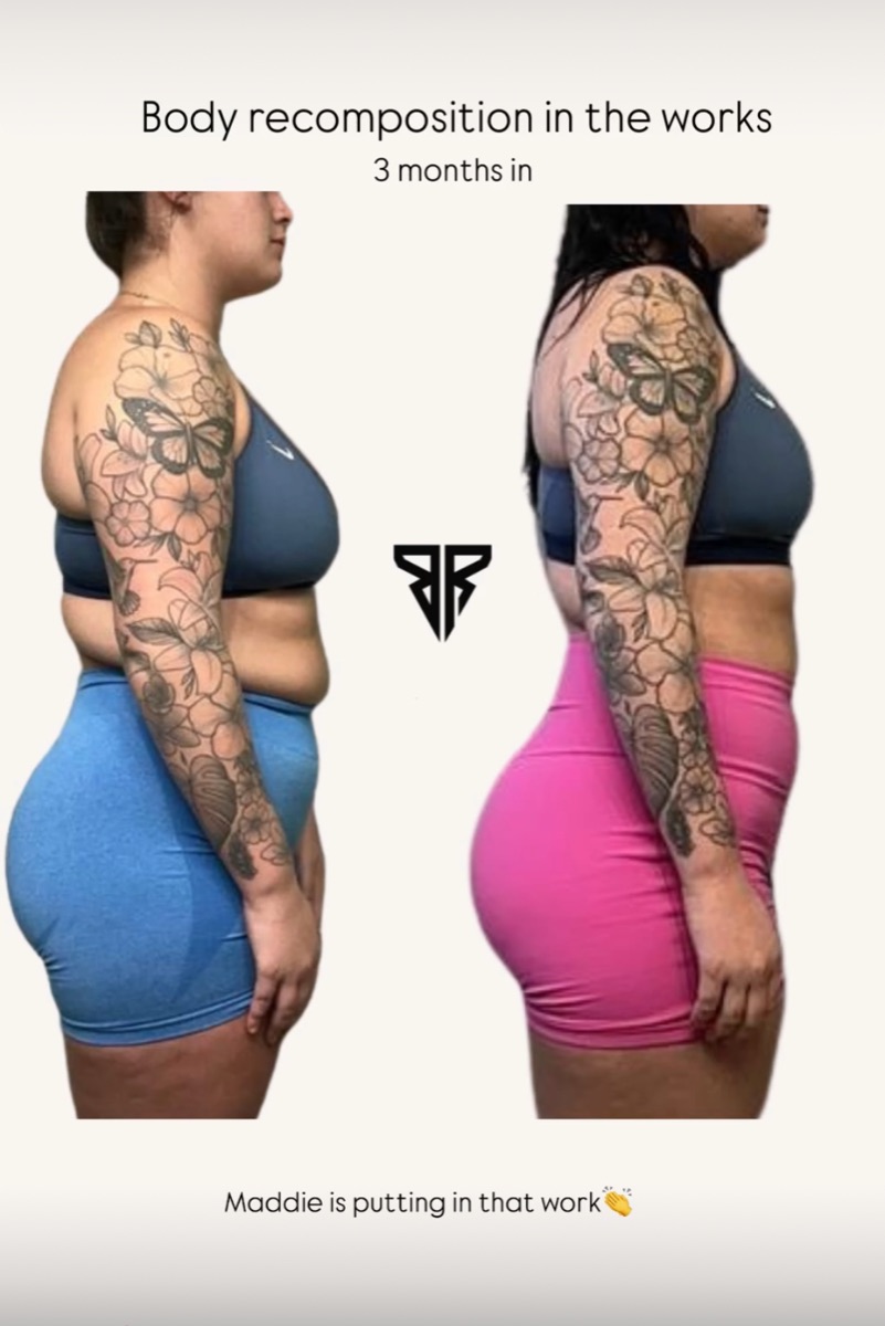 Madison, before and after 30+ lb fat loss